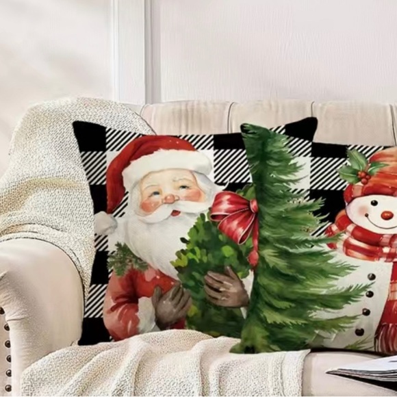 Christmas Pillowcases,17.7x17.7 Inch, Set Of 4, Pillow Inserts Not included B26 - Picture 4 of 4